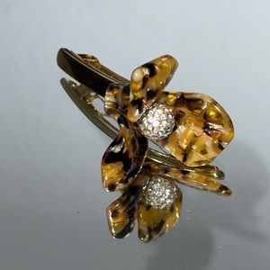 LELE SADOUGHI Crystal Trillium Barrette in Honey